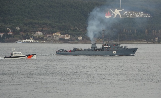 Rus savaş gemileri Çanakkale Boğazı’ndan geçti